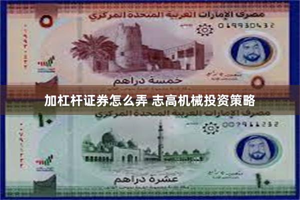 加杠杆证券怎么弄 志高机械投资策略