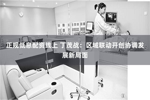 正规低息配资线上 丁茂战：区域联动开创协调发展新局面